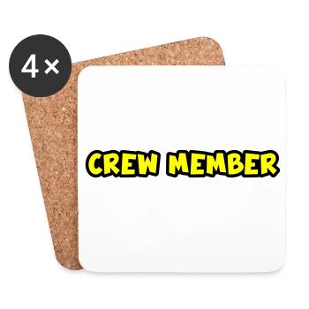 Crew Mitglied - Untersetzer (4er-Set) - Weiß - Vorne