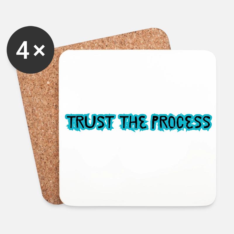 TRUST THE PROCESS design  - Untersetzer (4er-Set) - Weiß