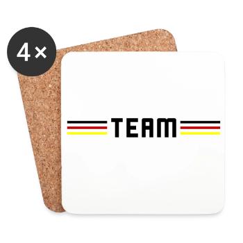 Team Deutschland - Untersetzer (4er-Set) - Weiß - Vorne