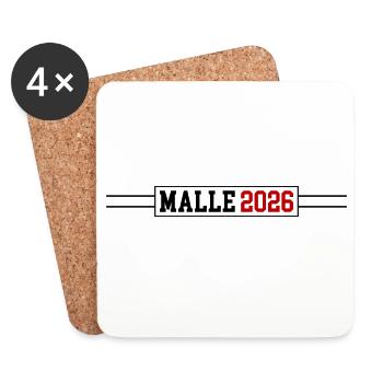 Malle 2026 - Dessous de verre (lot de 4) - blanc - Devant