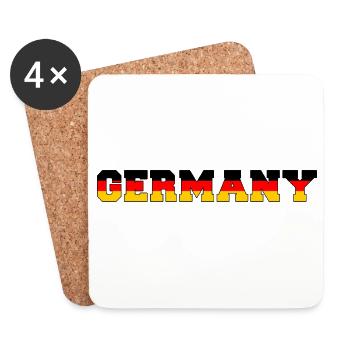 Deutschland T-Shirt Germany - Coasters (set of 4) - white - Front