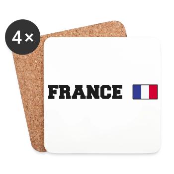Frankreich Fan - Untersetzer (4er-Set) - Weiß - Vorne