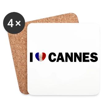 I love Cannes Frankreich - Untersetzer (4er-Set) - Weiß - Vorne
