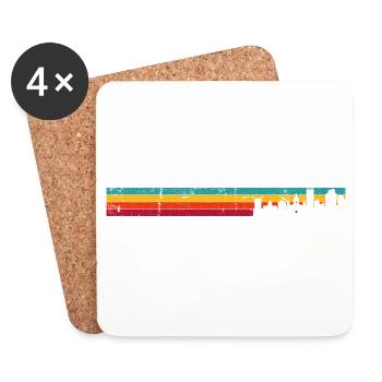 Kingston upon hull skyline retro - Coasters (set of 4) - white - Front