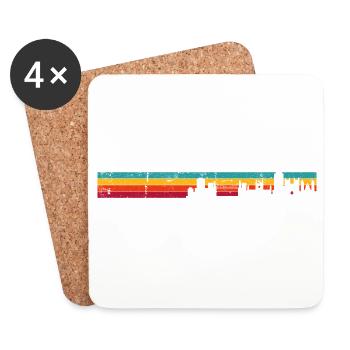 Bristol skyline retro - Coasters (set of 4) - white - Front