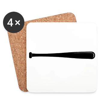 Baseball bat - Coasters (set of 4) - white - Front