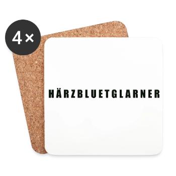 Härzbluetglarner Kanton Glarus - Untersetzer (4er-Set) - Weiß - Vorne