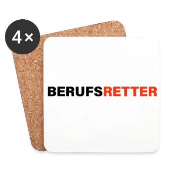 Professional rescuer - Coasters (set of 4) - white - Front