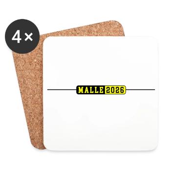 Malle 2026 - Dessous de verre (lot de 4) - blanc - Devant