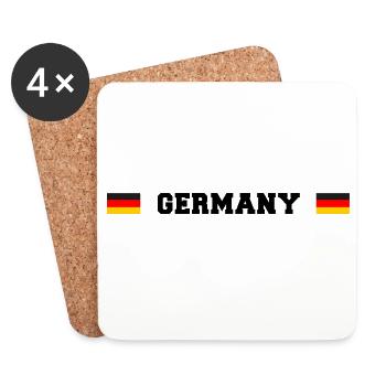 DE Fan Shirt - Coasters (set of 4) - white - Front