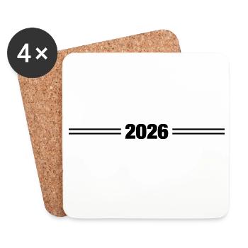 2026 Line Year - Coasters (set of 4) - white - Front