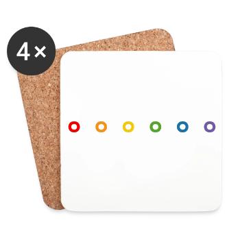 LGBT Regenbogen donuts LGBT lgbtqi queer - Untersetzer (4er-Set) - Weiß - Vorne