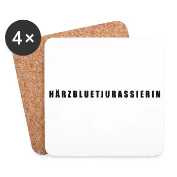 Härzbluetjurassierin Kanton Jura - Untersetzer (4er-Set) - Weiß - Vorne