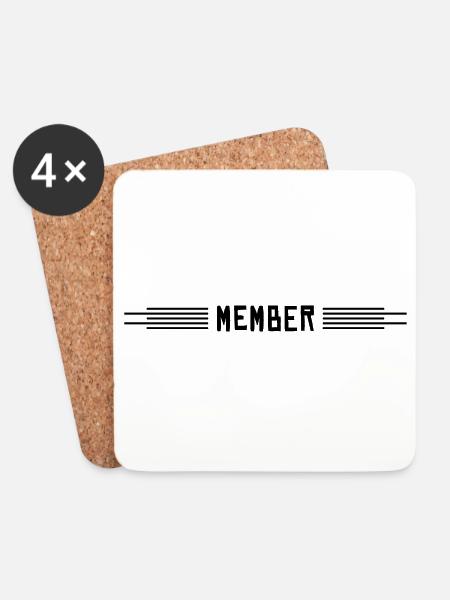 member - Untersetzer (4er-Set) - Weiß