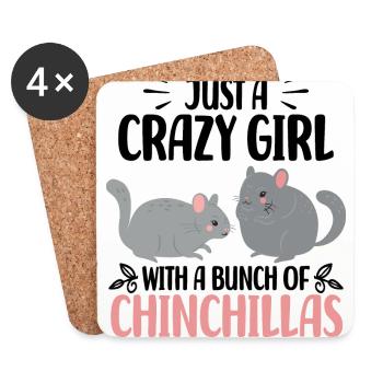Chinchilla - Untersetzer (4er-Set) - Weiß - Vorne