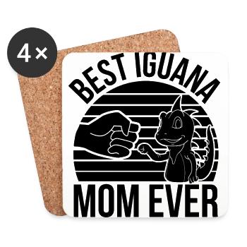 Iguanas - Coasters (set of 4) - white - Front