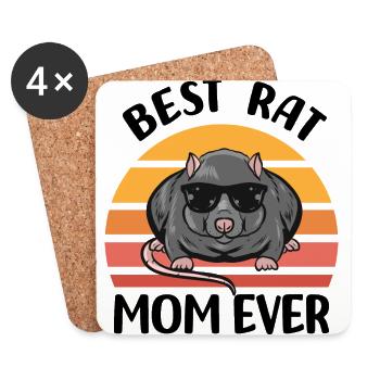 Rats - Coasters (set of 4) - white - Front