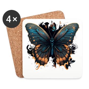 Beautiful Butterflies - Coasters (set of 4) - white - Front