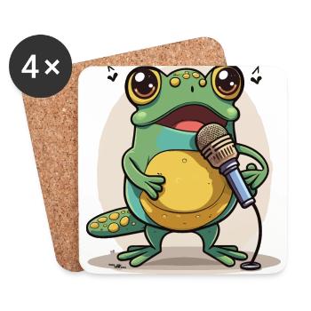 Frogs Melody - Coasters (set of 4) - white - Front
