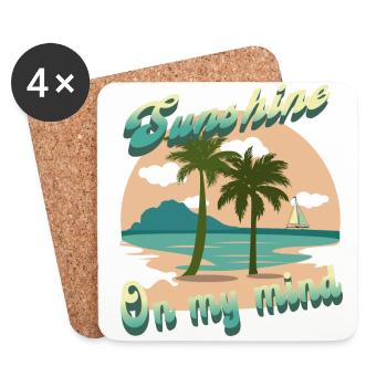 Dreaming of the Sun - Coasters (set of 4) - white - Front