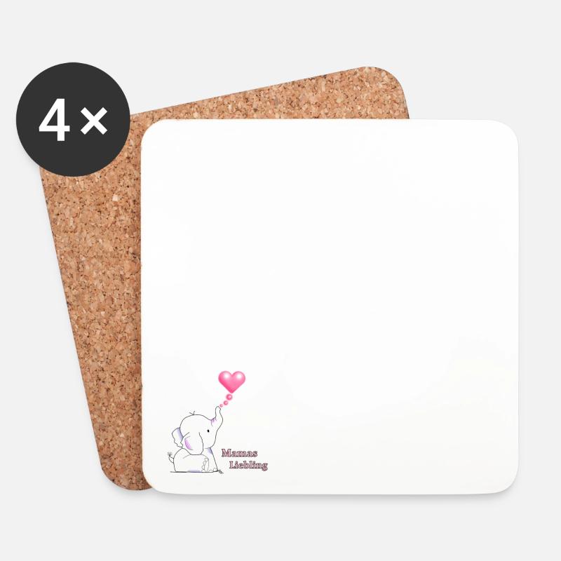 Mamas Lieblings Kollektion - Untersetzer (4er-Set) - Weiß