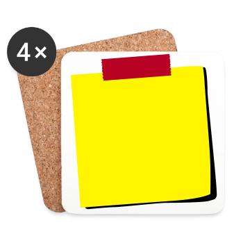 Zettel 3c - Untersetzer (4er-Set) - Weiß - Vorne