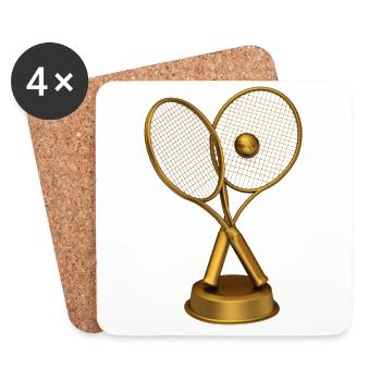Tennis Trophy - Coasters (set of 4) - white - Front