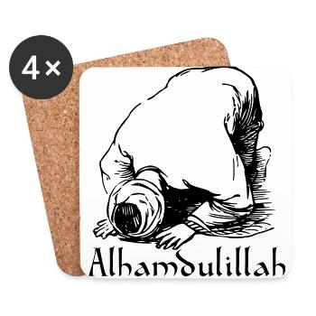 ISLAM MUSLIM ALLAH T-SHIRT - Coasters (set of 4) - white - Front