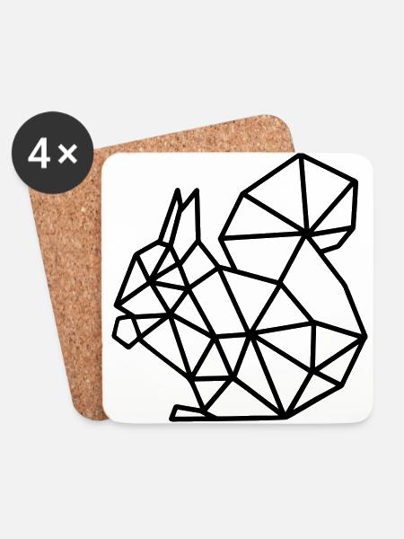 SQUIRREL - Coasters (set of 4) - white