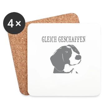Alle Hunde Beagle - Untersetzer (4er-Set) - Weiß - Vorne