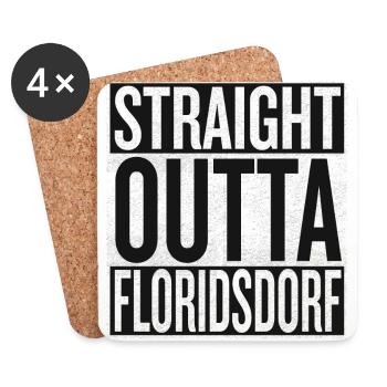 Straight Outta Floridsdorf - Dessous de verre (lot de 4) - blanc - Devant