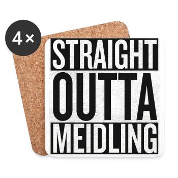 Straight Outta Meidling - Dessous de verre (lot de 4) - blanc - Devant