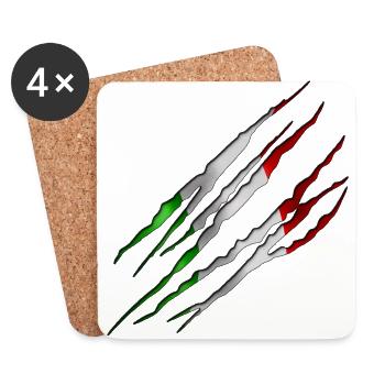 Italy Slit open 001 AllroundDesigns - Coasters (set of 4) - white - Front