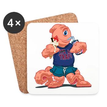 Ackbar's größter Fan - Untersetzer (4er-Set) - Weiß - Vorne