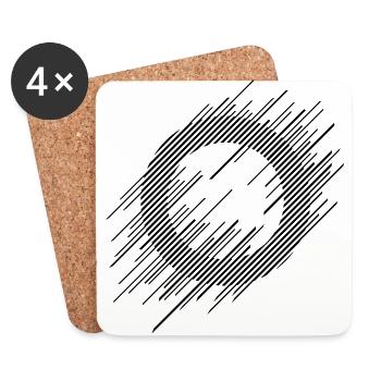Ray Circle - Coasters (set of 4) - white - Front