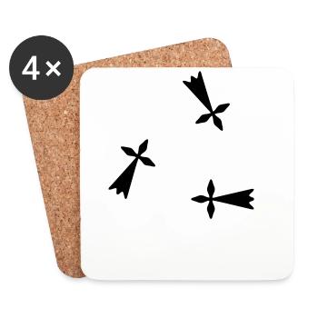 Breirzh Bretagne Triskel - Dessous de verre (lot de 4) - blanc - Devant