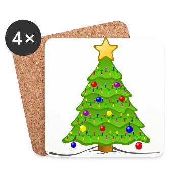christma s553 - Coasters (set of 4) - white - Front