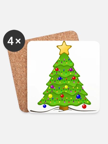 christma s553 - Untersetzer (4er-Set) - Weiß