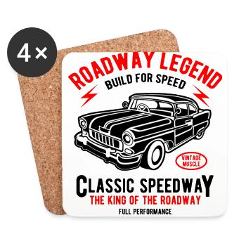 Roadway Legend - Untersetzer (4er-Set) - Weiß - Vorne