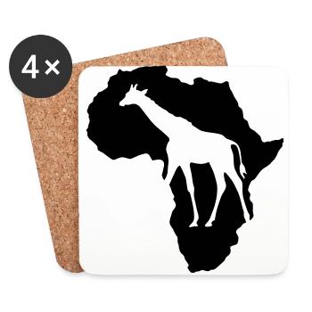 Giraffe Africa Safari Kenya Serengeti Roots Reggae - Coasters (set of 4) - white - Front