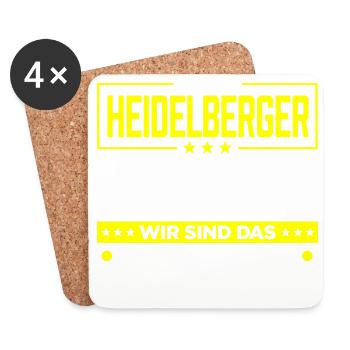 HEIDELBERGER - Böller - Untersetzer (4er-Set) - Weiß - Vorne