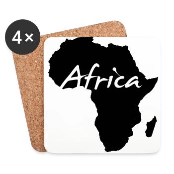 Afrika Kontinent Safari Roots of Reggae Music wild - Untersetzer (4er-Set) - Weiß - Vorne