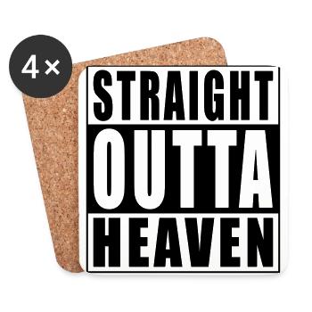 Straight Outta Ciel - Dessous de verre (lot de 4) - blanc - Devant