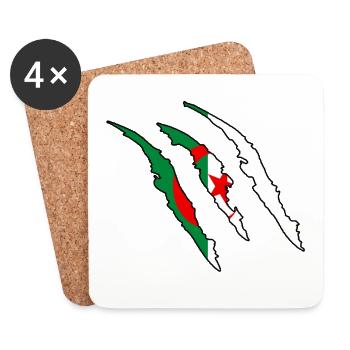 Cadeau griffe natif Algérie Wildland - Dessous de verre (lot de 4) - blanc - Devant