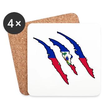 Cadeau griffe Wildland Haïti native - Dessous de verre (lot de 4) - blanc - Devant
