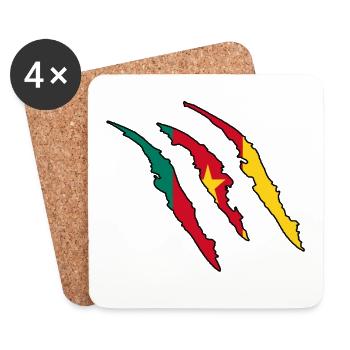 Gift Claw Wild Land Home Cameroon - Coasters (set of 4) - white - Front