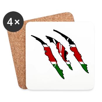 Cadeau griffe Wildland Kenya natif - Dessous de verre (lot de 4) - blanc - Devant
