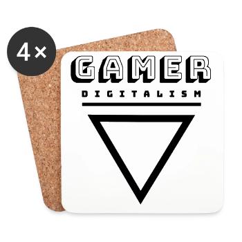 GAMER GAMING GEEK VIDEO GAME TREND DIGITALISM - Coasters (set of 4) - white - Front