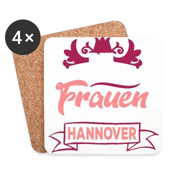 Die schönsten Frauen kommen aus Hannover - Untersetzer (4er-Set) - Weiß - Vorne