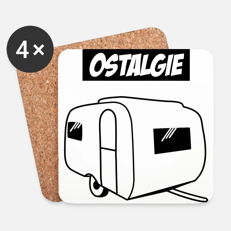 Ostalgie QEK Junior - Coasters (set of 4) - white